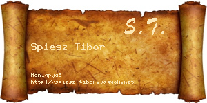 Spiesz Tibor névjegykártya